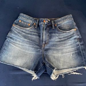 Madewell Curvy high-rise denim shorts